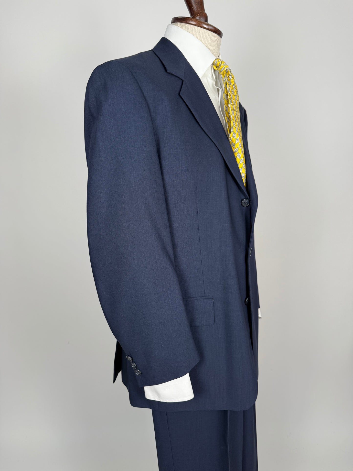 Completo fresco lana blu Trussardi anni '90 - tg. 50