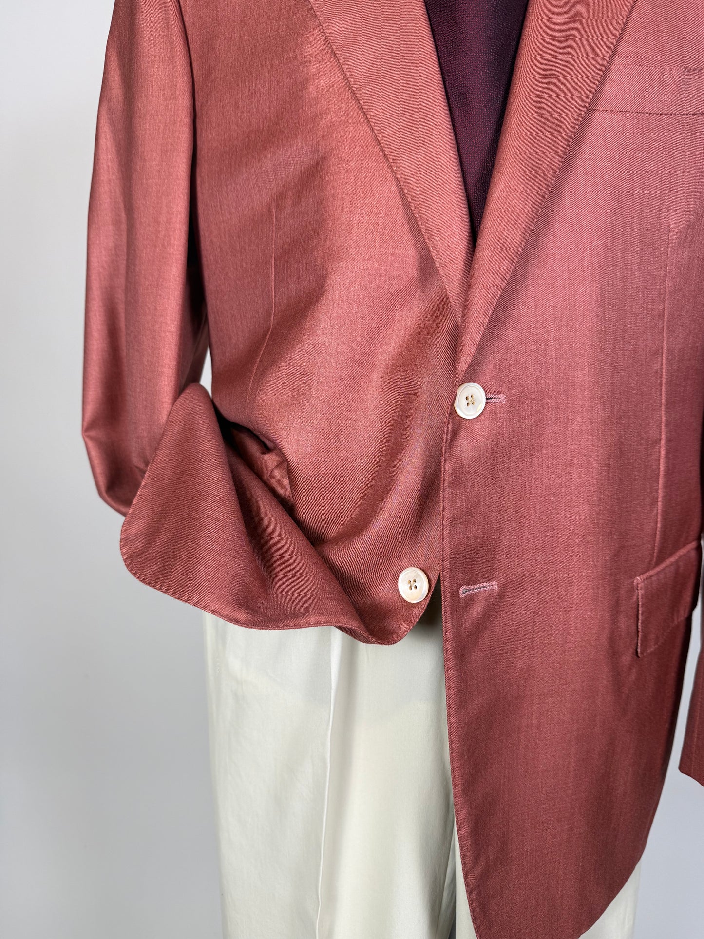 Giacca Corneliani cashmere e seta rosso corallo - tg. 54