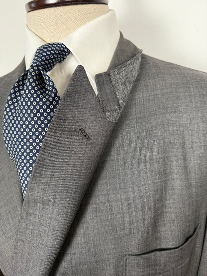 Giacca doppiopetto sartoriale anni '90 in grisaglia - tg. 56