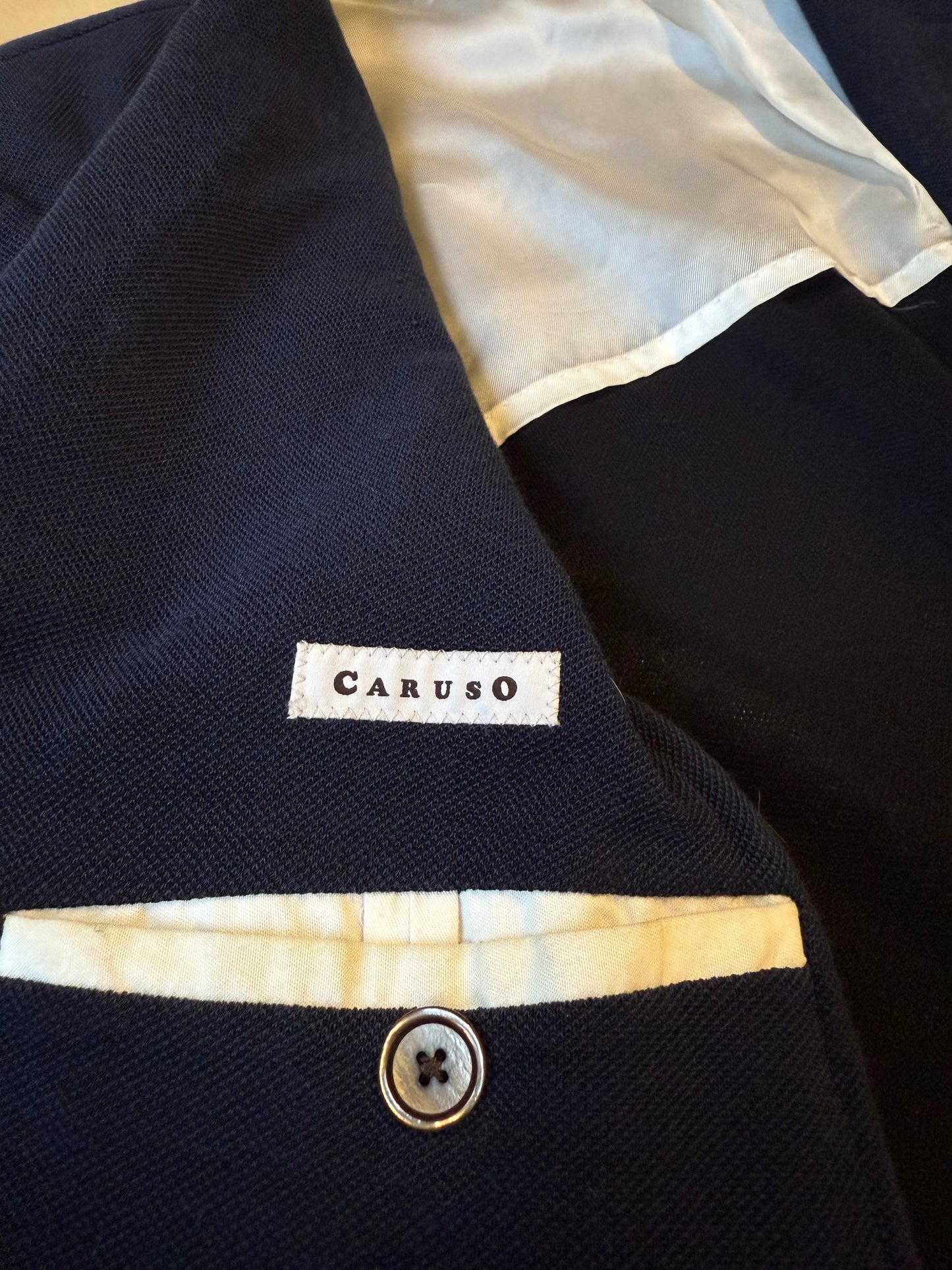 Giacca Caruso destrutturata in piquet di cotone - tg. 54/56