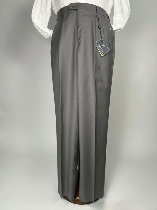 Pantaloni fresco lana grigio-verde petrolio anni ‘80 (NOS) - tg. 50