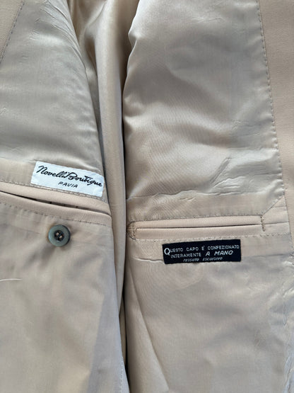 Completo anni ‘70 twill pettinato beige - tg. 42/44