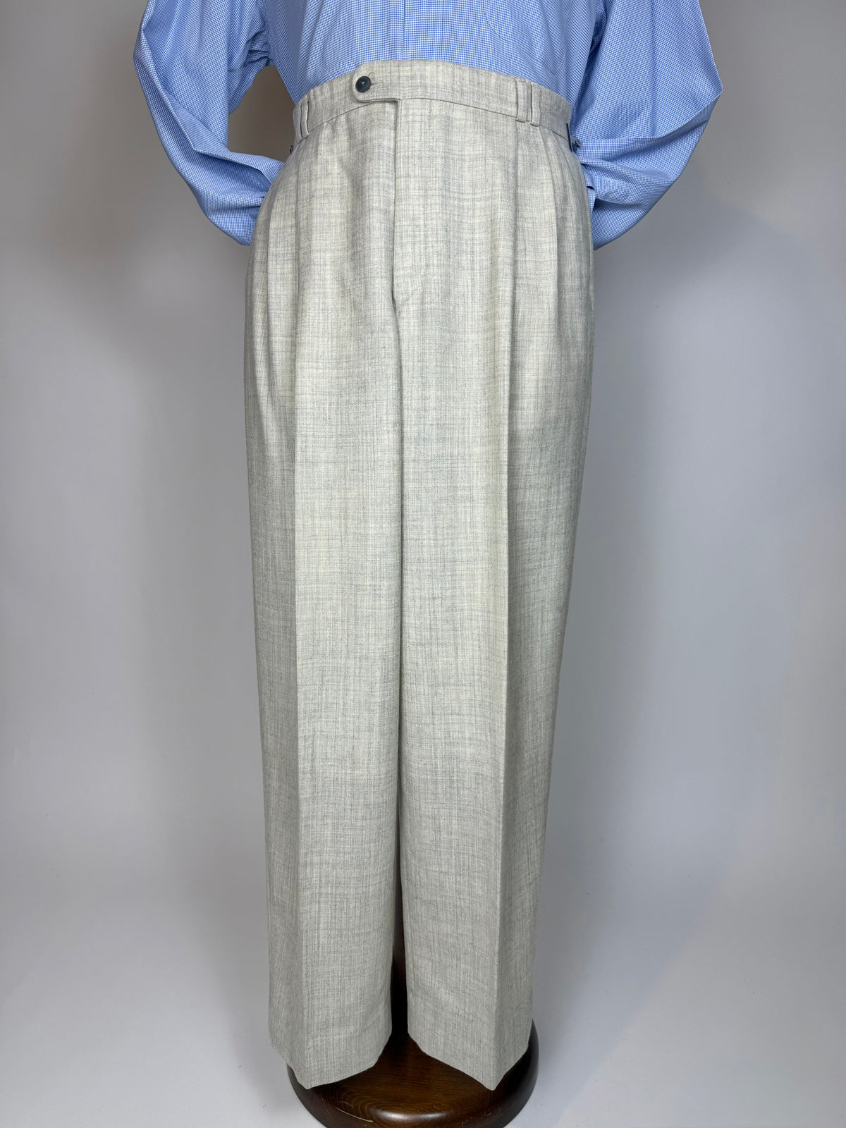 Pantaloni flanella bianco avorio anni '80 - tg. 48
