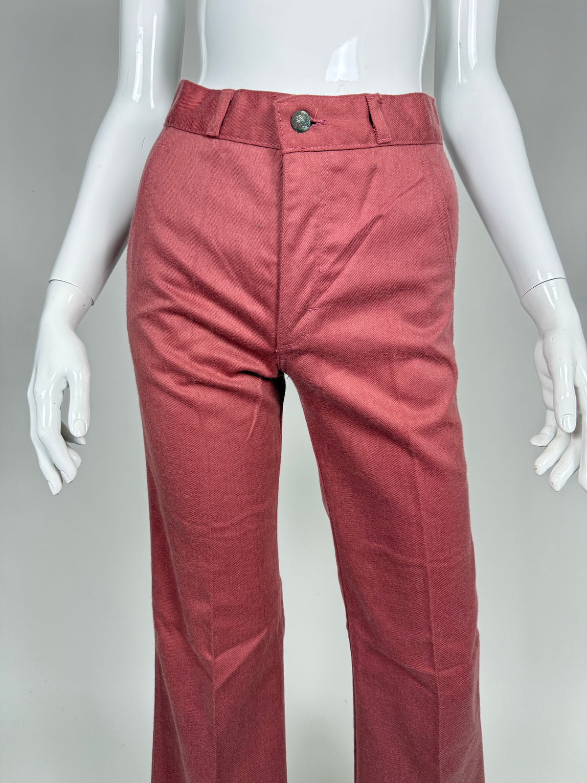 Jeans Rifle anni '70 rosa corallo a zampa (NOS) - tg. 36/38 (XXS)