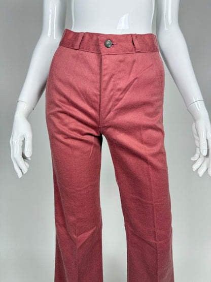 Jeans Rifle anni '70 rosa corallo a zampa (NOS) - tg. 36/38 (XXS)
