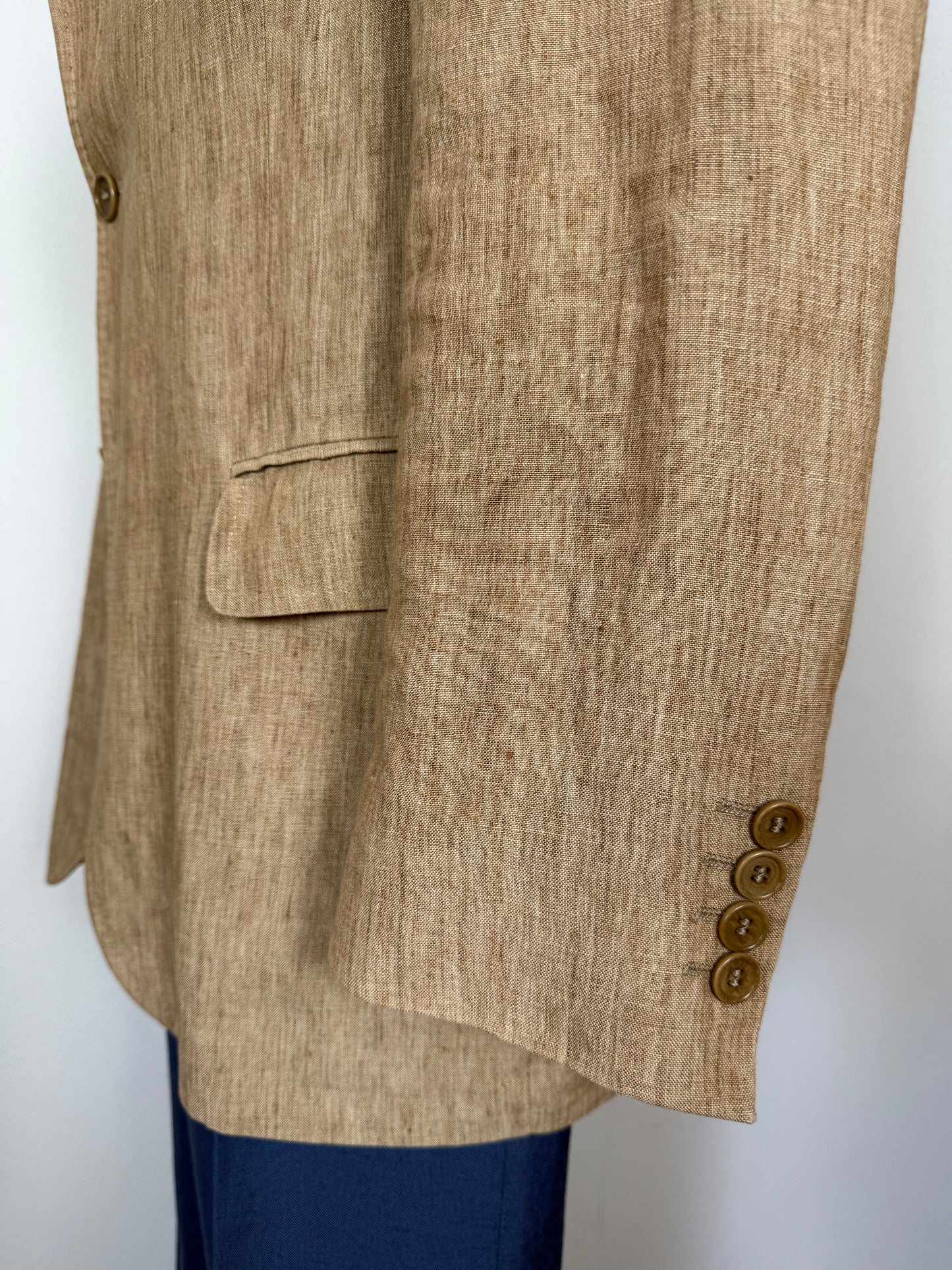 Giacca in puro lino color corda - tg. 52