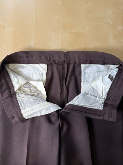Pantaloni anni ‘70/‘80 in cavalry twill marrone (NOS) - tg. 46/48