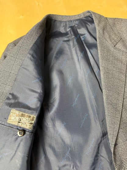 Giacca + panciotto sartoriali anni ‘70 principe di Galles - tg. 54 drop basso