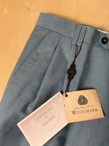 Pantaloni fresco lana carta da zucchero anni '80 (NOS) - tg. 46