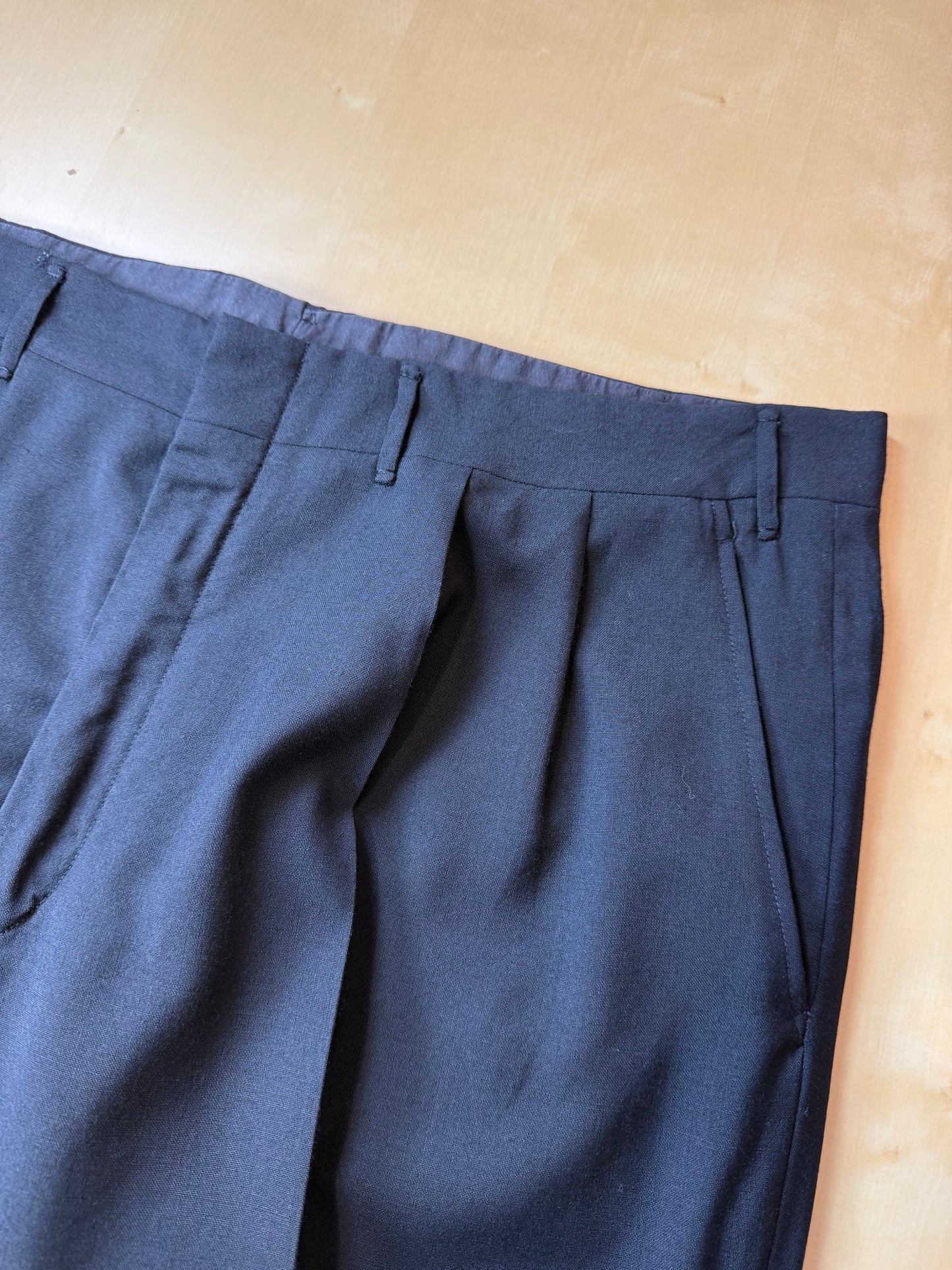 Pantaloni sartoriali fresco lana blu notte - tg. 56/58