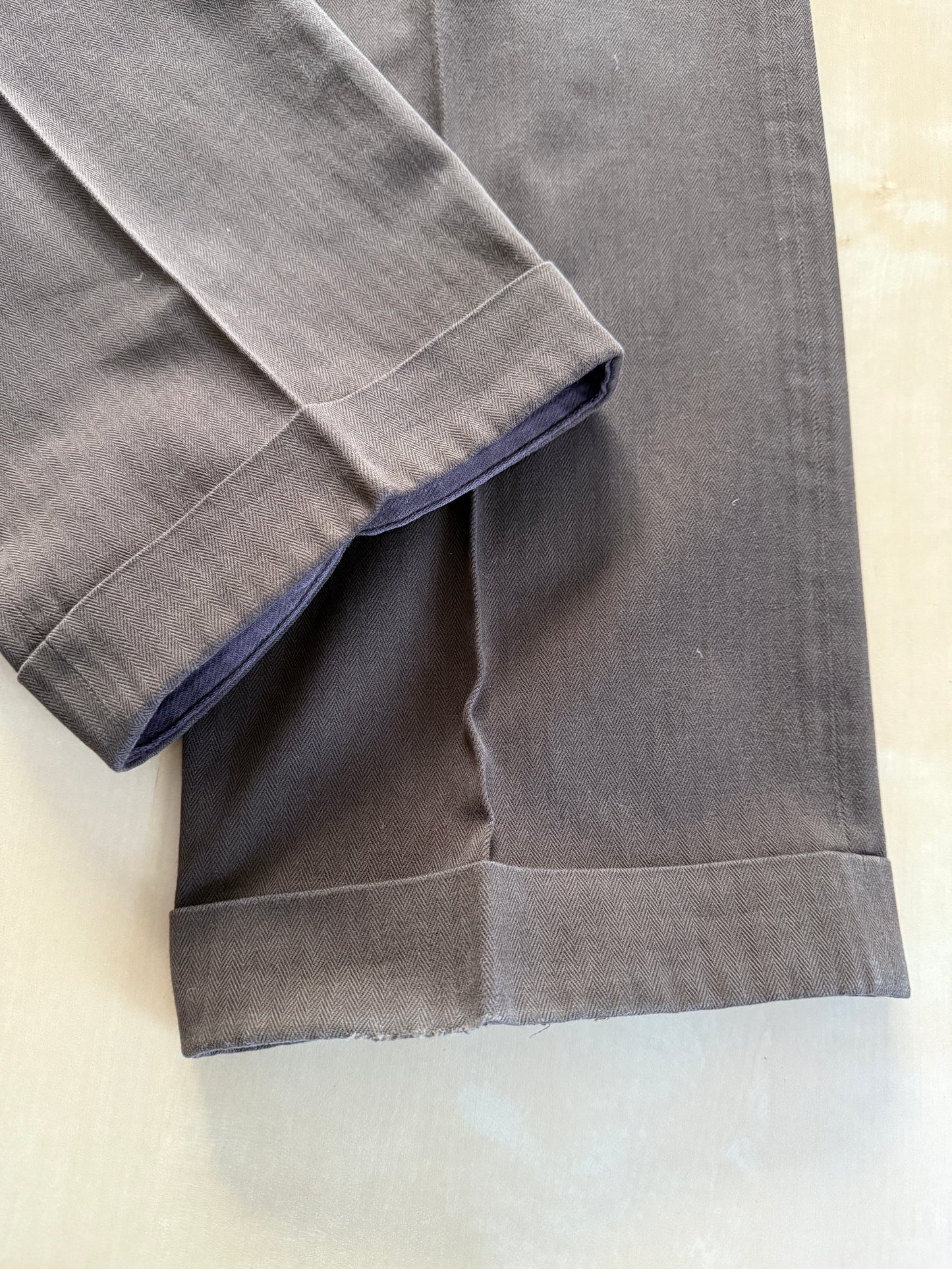 Pantaloni sartoriali in cotone spigato marrone - tg. 54