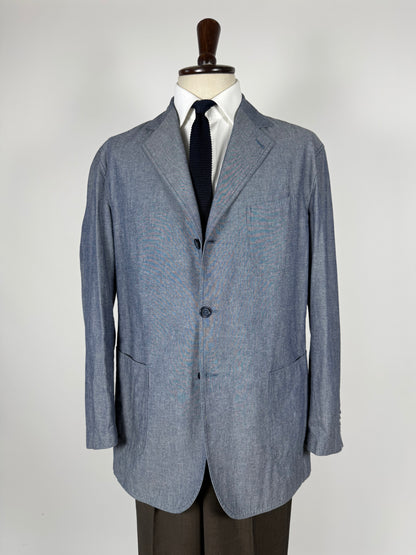 Giacca estiva De Paz in cotone chambray - tg. 58