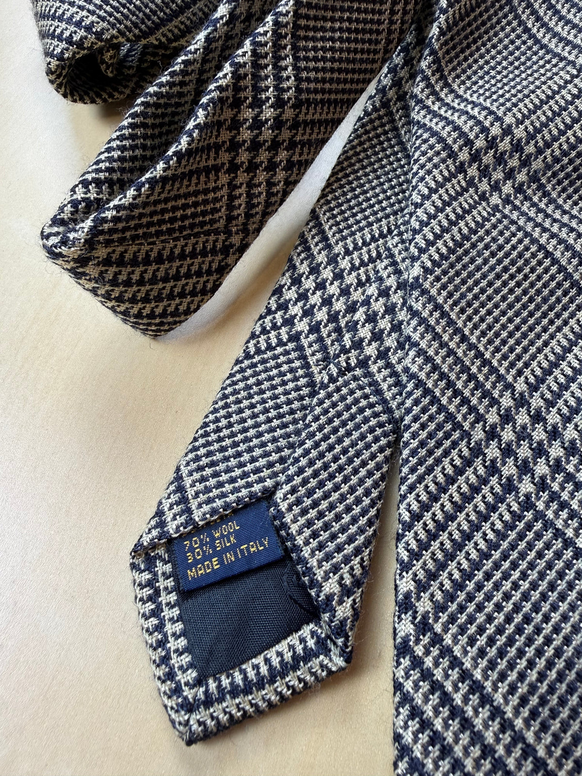 Cravatta principe di Galles in lana e seta
