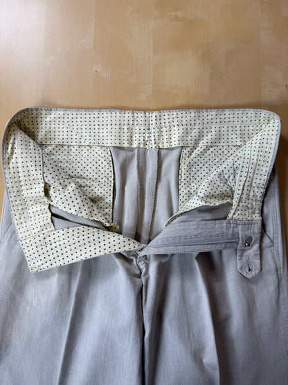 Pantaloni in misto lino anni ‘80 color avorio - tg. 50