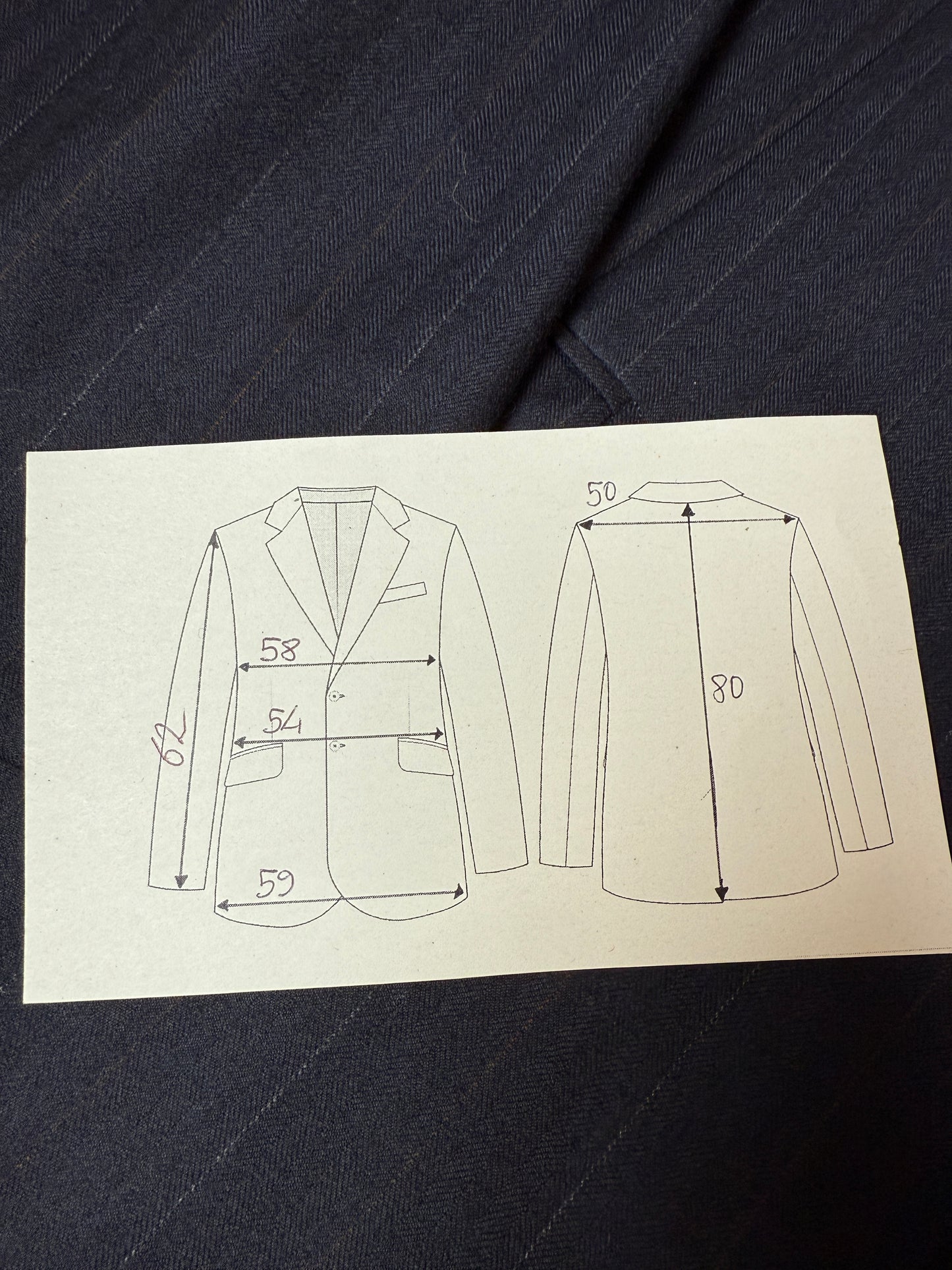 Giacca Belvest anni ‘80 flanella blu lana e cashmere - tg. 52/54