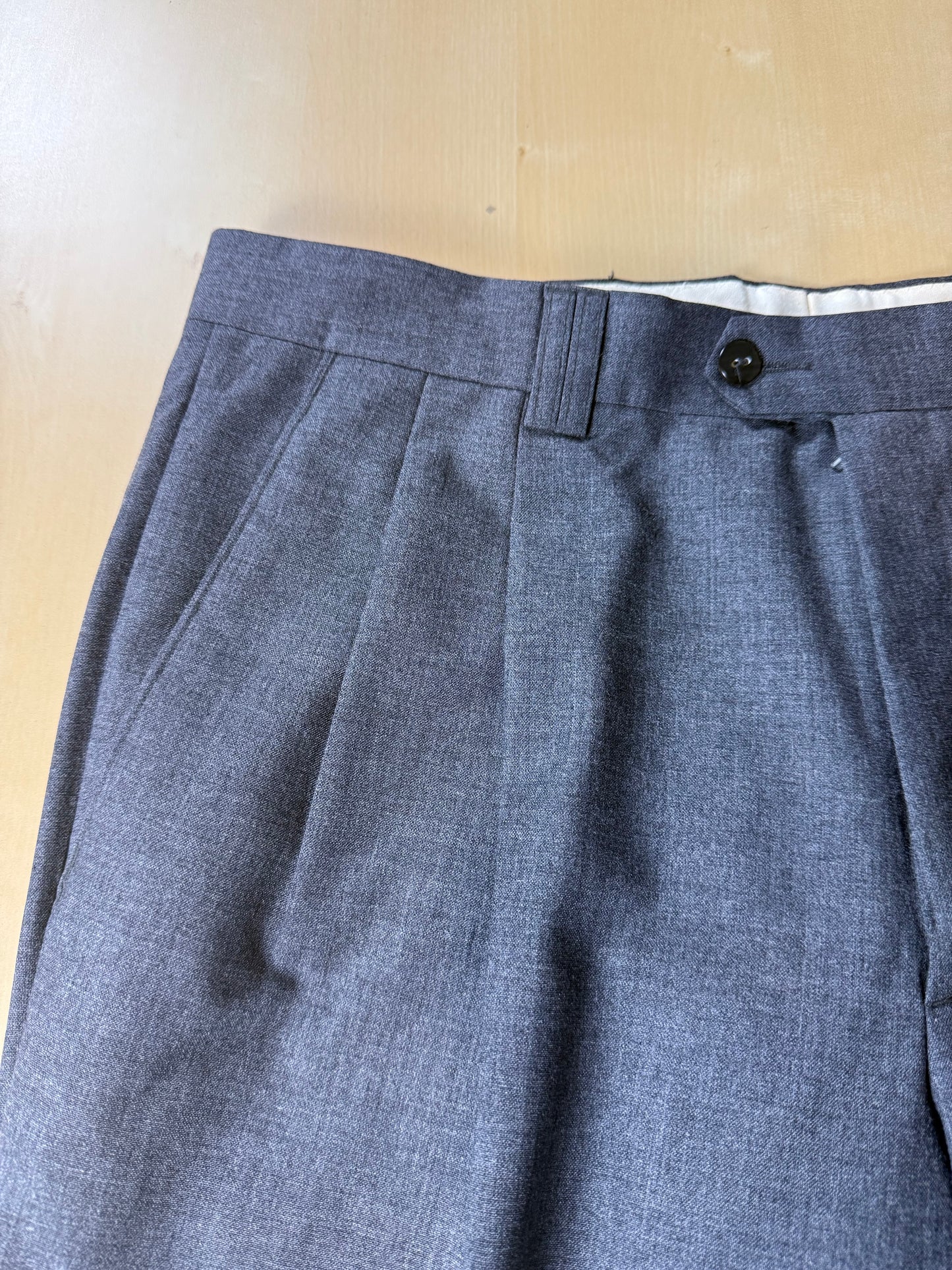 Pantaloni fresco lana grigio antracite anni '80 - tg. 52