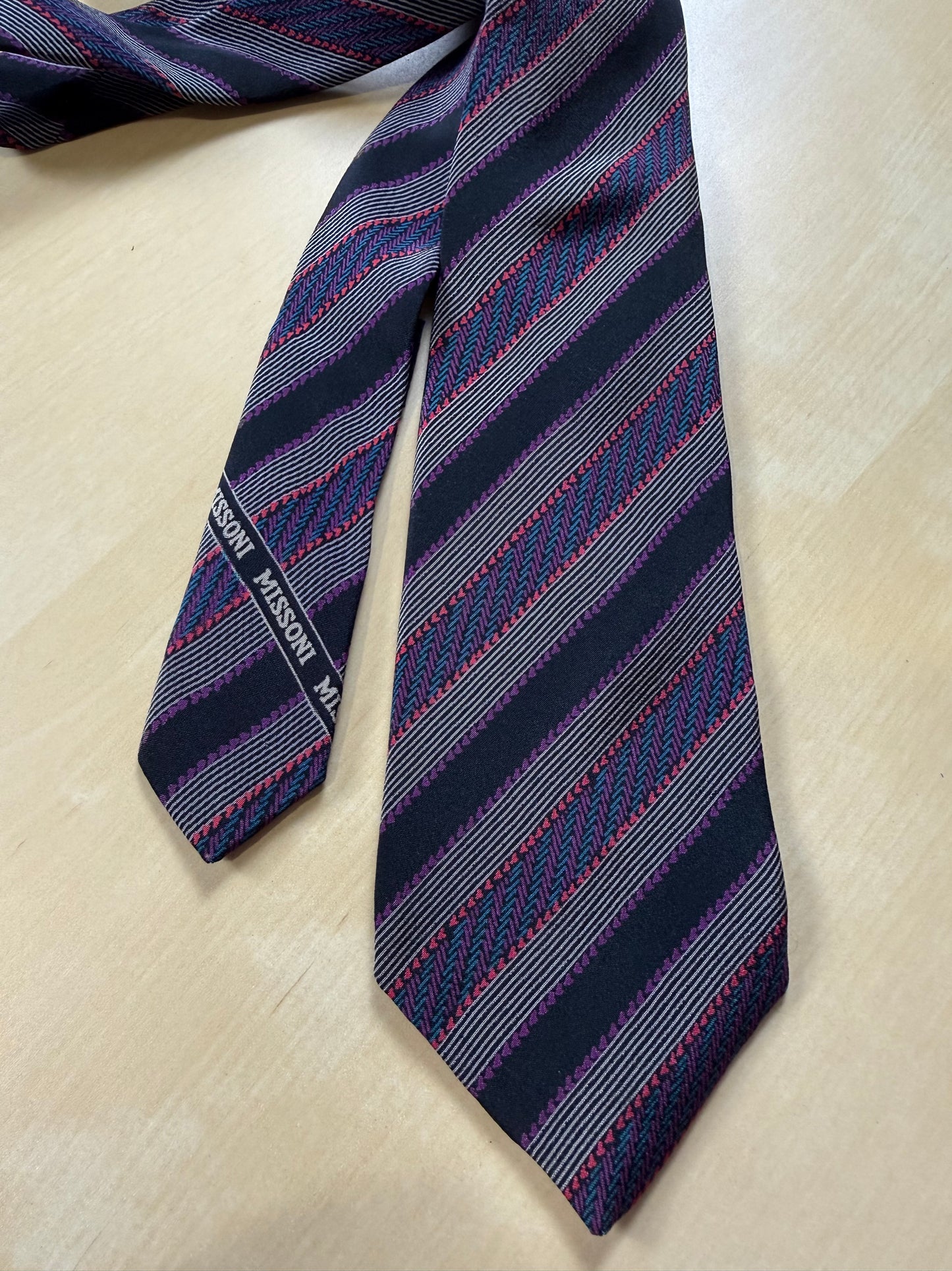 Cravatta Missoni regimental vintage