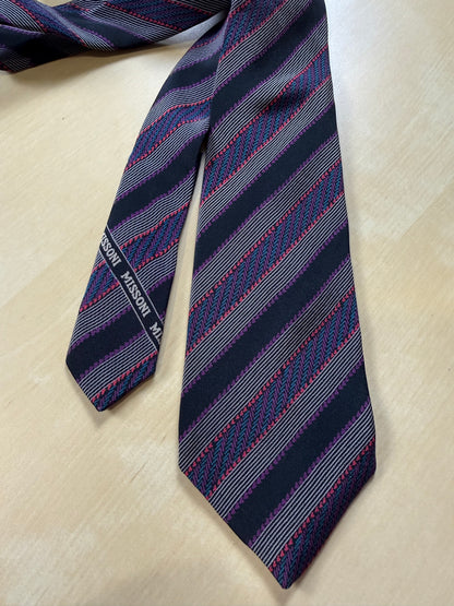 Cravatta Missoni regimental vintage