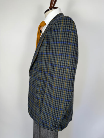 Giacca anni ‘80 in lana check finestrata - tg. 52/54