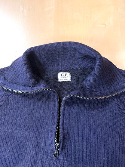 Maglione zip 3/4 CP Company in pura lana - XL