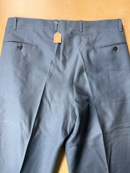 Pantaloni sartoriali anni ‘50/‘60 flanella color ottanio - tg. 52