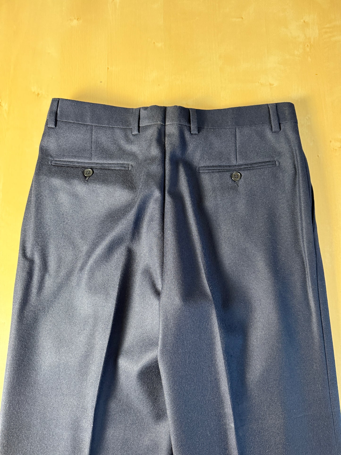 Pantalone anni ‘90 in flanella blu notte (NOS) - tg. 50