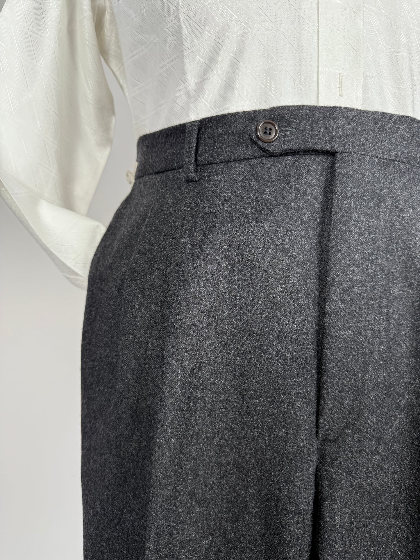 Pantaloni anni ‘80 flanella grigio antracite - tg. 50