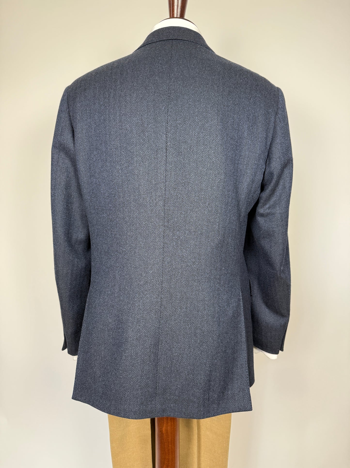 Giacca in puro cashmere spigato tessuto Loro Piana - tg. 50