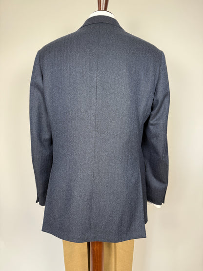 Giacca in puro cashmere spigato tessuto Loro Piana - tg. 50