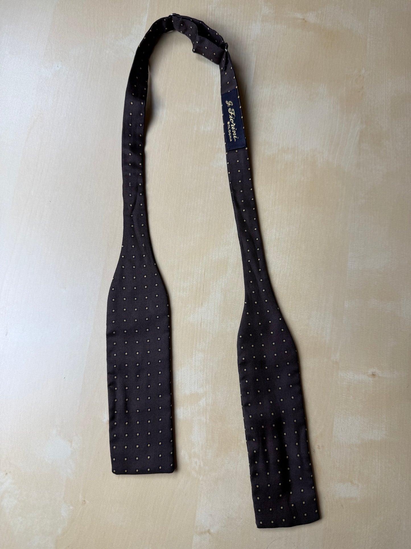 Papillon vintage marrone micro fantasia