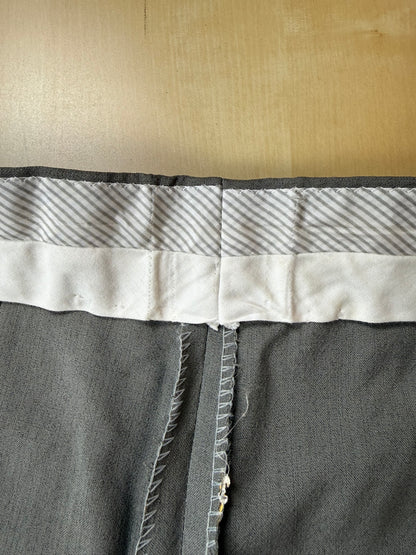 Pantaloni fresco lana salvia 3 pinces anni '80 (NOS) - tg. 50