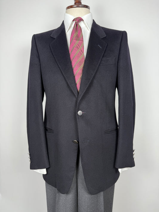 Blazer anni ‘80 in cashmere e lana blu - tg. 48