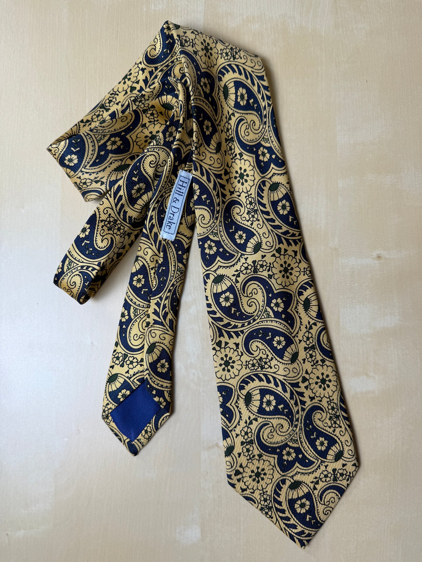 Cravatta paisley Hill & Drake made in England