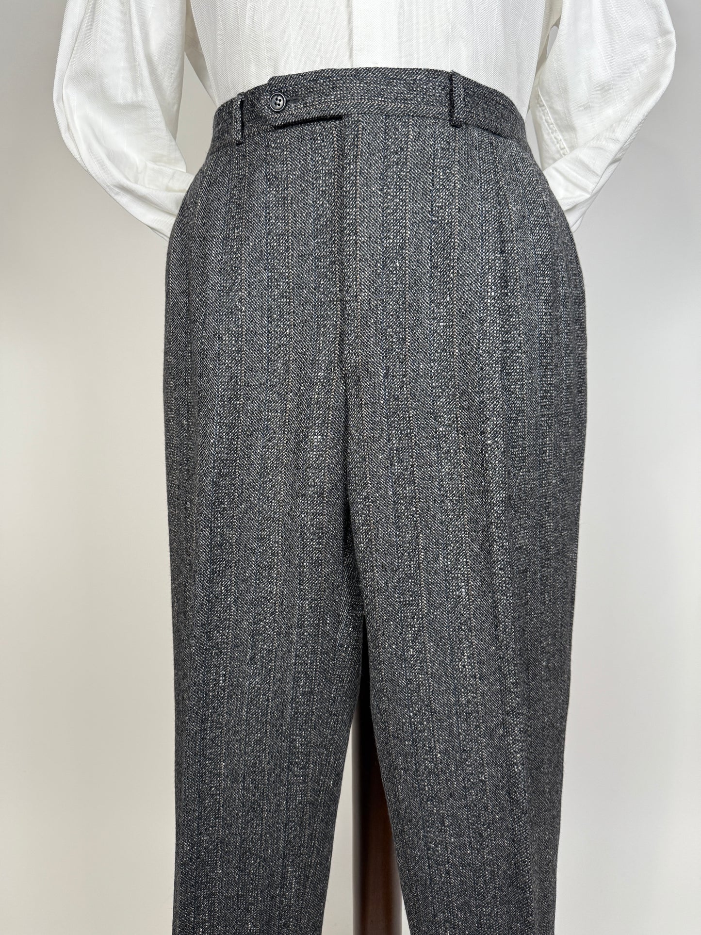 Completo anni ‘70/‘80 tweed lana e seta - tg. 52/54