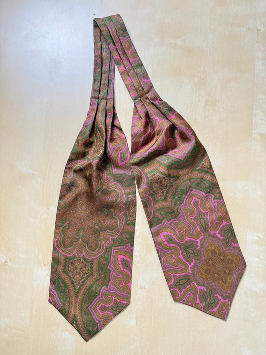 Ascot vintage paisley rosa e verde