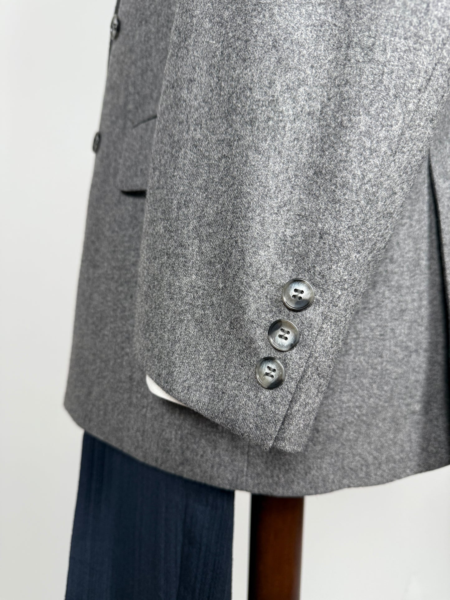 Giacca doppiopetto anni ‘80 flanella grigio medio - tg. 54/56