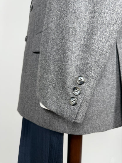 Giacca doppiopetto anni ‘80 flanella grigio medio - tg. 54/56