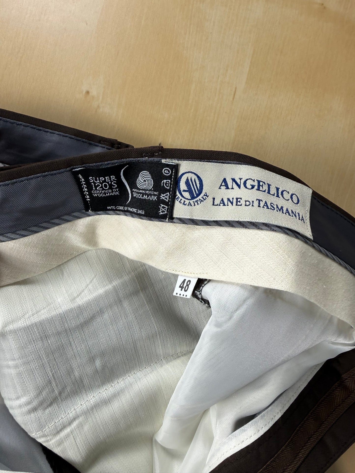 Pantaloni fresco lana marrone cacao (NOS) - tg. 48