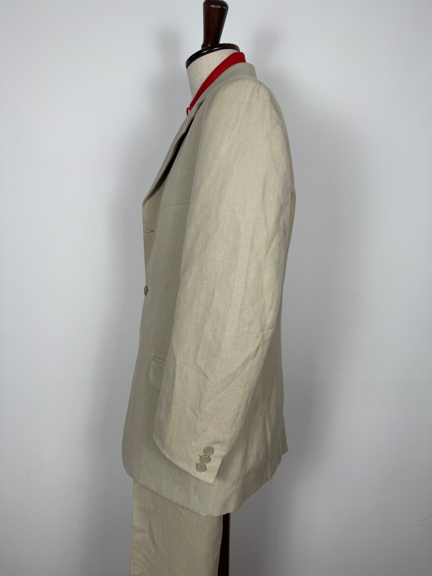 Completo beige in lino e cotone - tg. 52