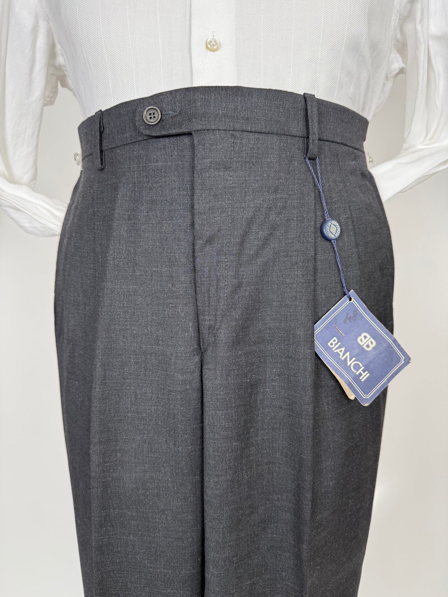 Pantaloni fresco lana grigio antracite anni '80 (NOS) - tg. 46/48