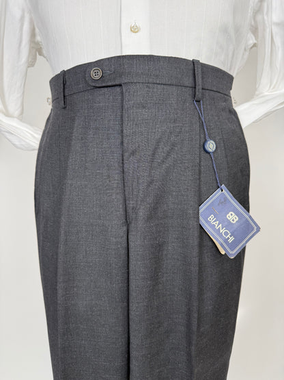 Pantaloni fresco lana grigio antracite anni '80 (NOS) - tg. 46/48