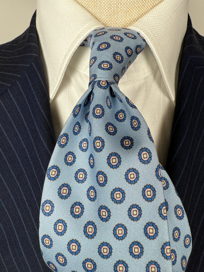 Cravatta Etro azzurra medaglioni