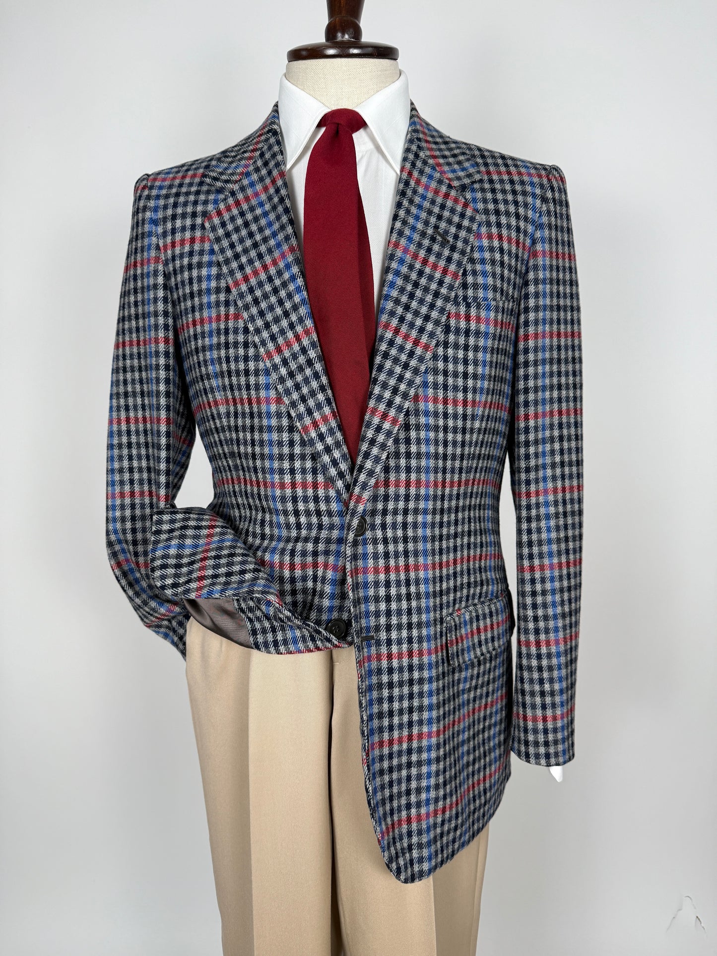 Giacca sartoriale anni ‘80/‘90 a quadri - tg. 48/50