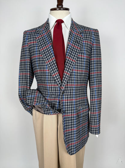 Giacca sartoriale anni ‘80/‘90 a quadri - tg. 48/50