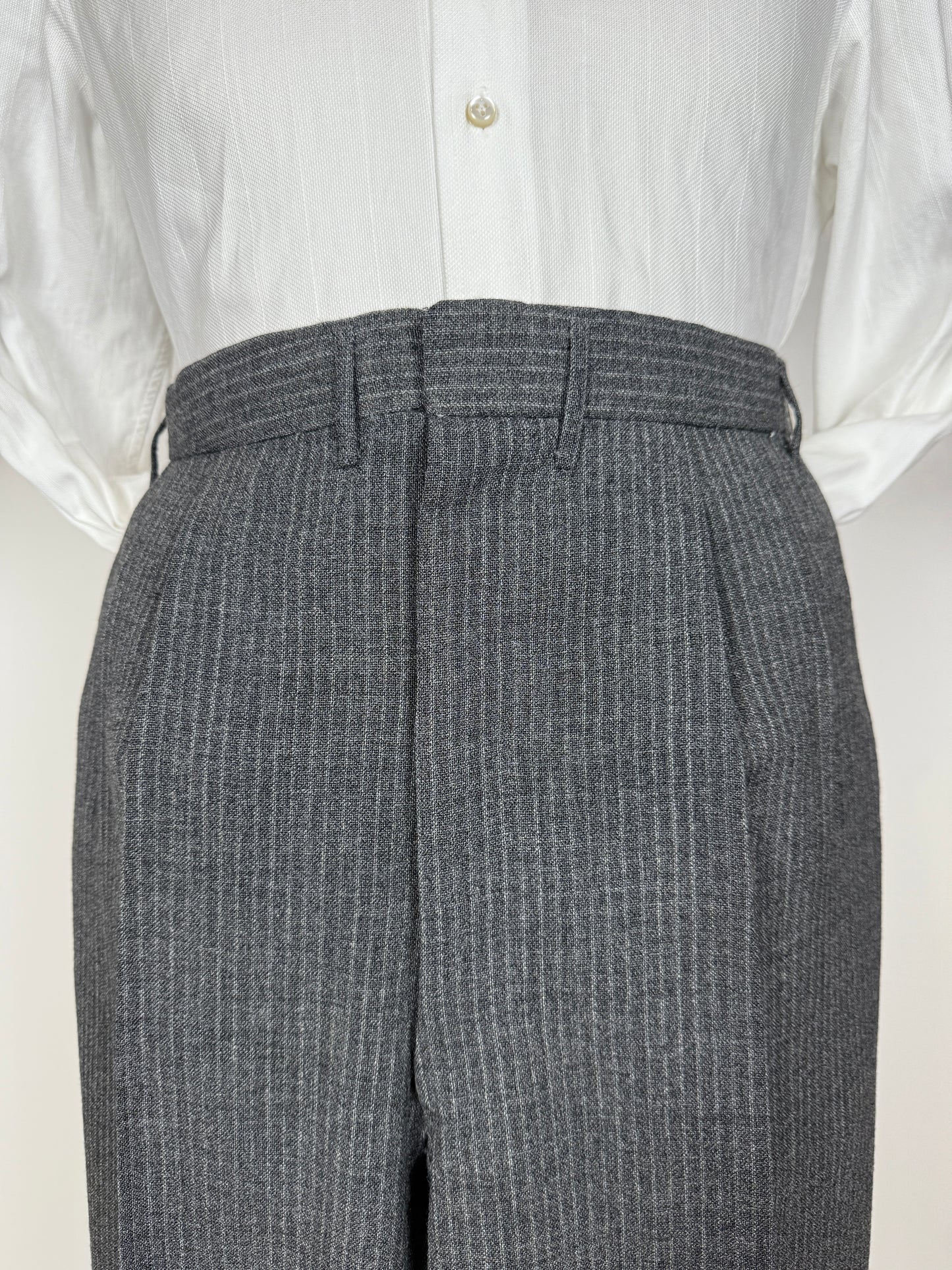 Pantaloni sartoriali anni ‘50/‘60 grigio gessato - tg. 50