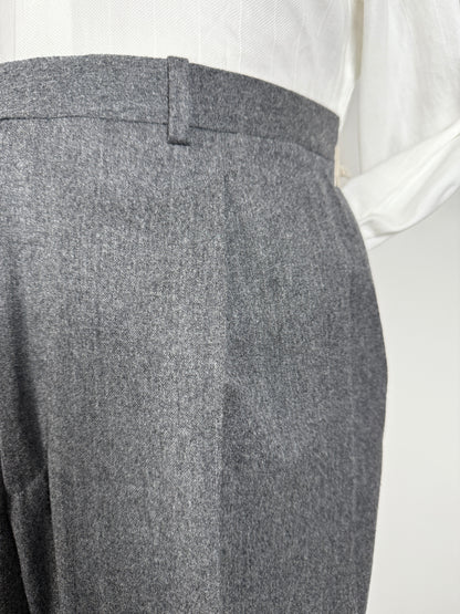 Pantaloni anni ‘70/‘80 flanella grigia - tg. 52