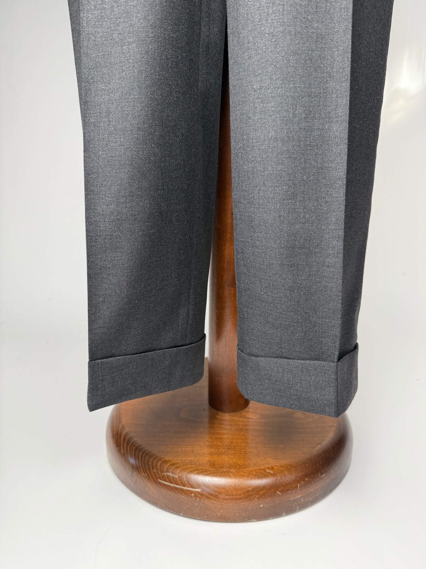 Pantaloni flanella pettinata grigio tess. Loro Piana Tasmania - tg. 54