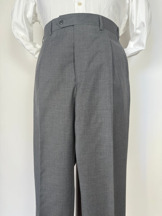 Pantaloni anni ‘90 in fresco lana grigio antracite (NOS) - tg. 52/54