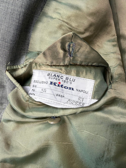 Giacca Kiton fresco lana 14 micron verde salvia - tg. 52/54