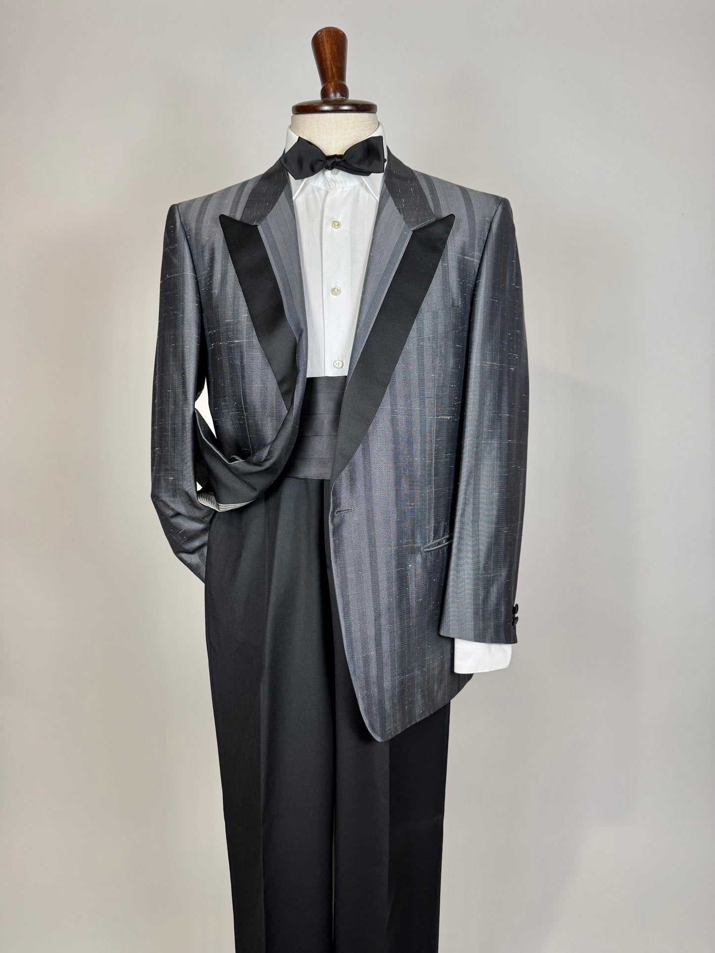 Giacca da smoking anni '80 in seta shantung - tg. 50